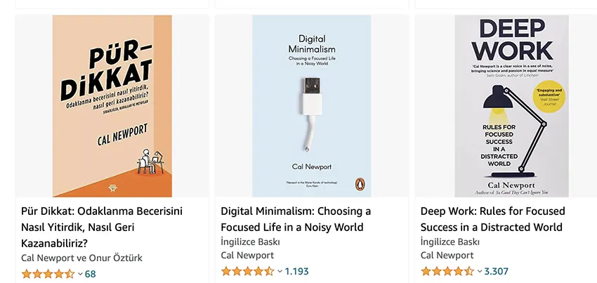 Cal Newport Kitapları Odaklanma Dijital Minimalizm